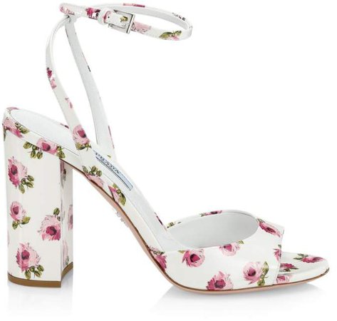 Floral Leather Sandals