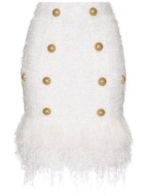balmain white tweed skirt - Pesquisa Google