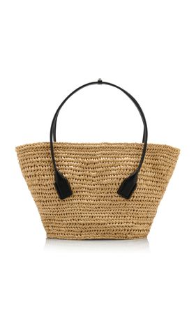 Medium Arco Crochet Raffia Tote Bag By Bottega Veneta | Moda Operandi