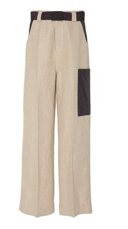 Ganni Linen High Waisted Pant Size: 38
