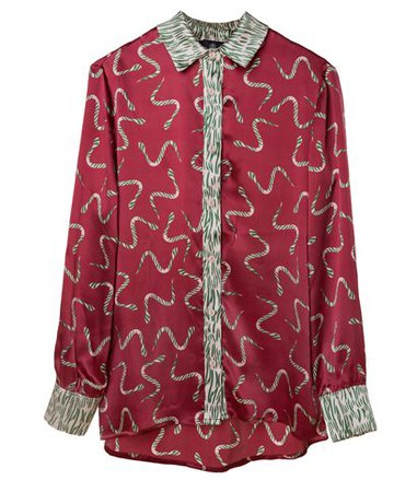 Annie P Wine Snakes Silk Shirt < ANNIE P List | aesthet.com