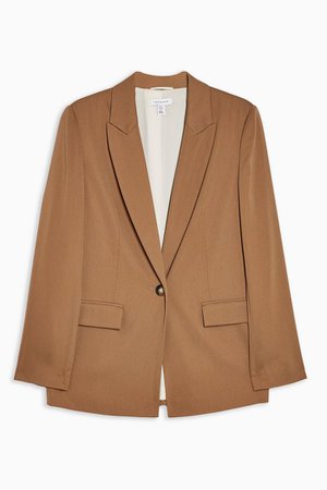 Tan Soft Single Breasted Suit Blazer | Topshop