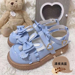 Sweetheart Bunny original authentic lolita shoes Japanese round head cute thick bottom big head student soft girl JK small leather shoes - Taobao FOCUS