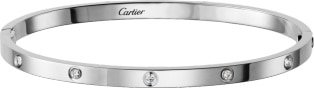 Cartier LOVE bracelet, small model, 10 diamonds White gold, diamonds