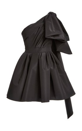 One-Shoulder Silk Mini Dress By Carolina Herrera | Moda Operandi