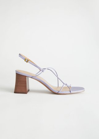Strappy Leather Heeled Sandal - Lilac - Heeled sandals - & Other Stories