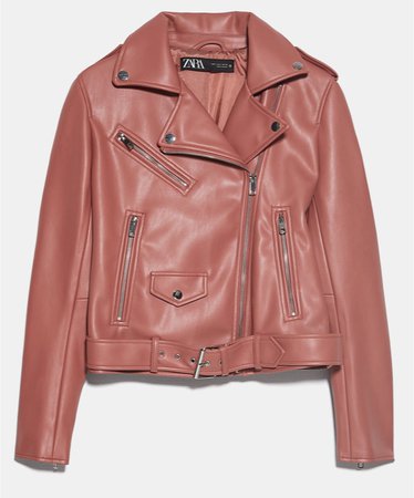 mauve leather jacket
