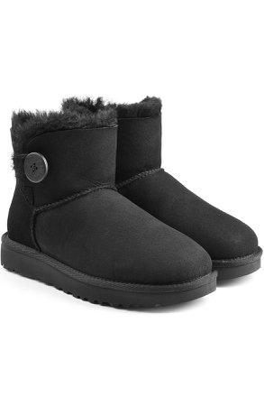 Mini Bailey Button Shearling Lined Suede Boots Gr. US 9