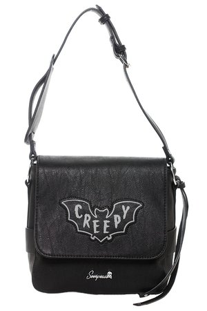 Creepy Triumph Bat Black Handbag by Sourpuss | Gothic