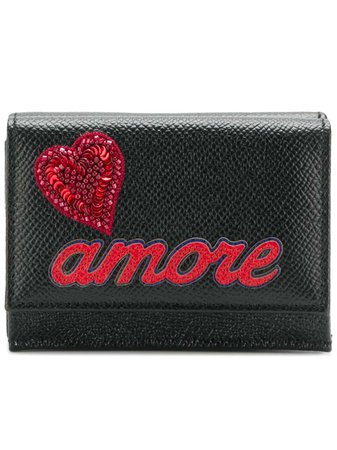 Dolce & Gabbana Small Folded Wallet With Amore Appliqué - Farfetch