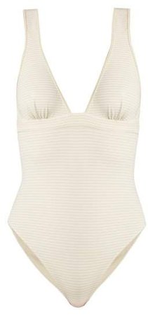 Nassau Reversible Tie Back Swimsuit - Womens - Cream White