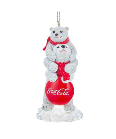 KurtAdler - Coca-Cola® Polar Bears With Sign Ornament