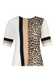 Leopard Colour Block T-Shirt | boohoo white