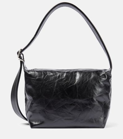 Large Faux Leather Shoulder Bag in Black - Jil Sander | Mytheresa