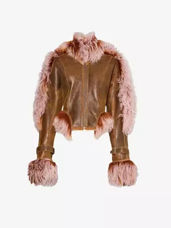 JEAN PAUL GAULTIER - Jean Paul Gaultier x KNWLS high-neck shearling jacket | Selfridges.com