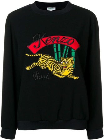tiger motif sweatshirt