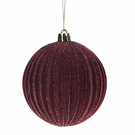 Christmas decoration Velvet 8 cm burgundy - CHRISTMAS - Christmas tree decorations - Home By Piia