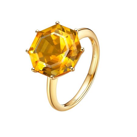 Fei Liu Citrine Yellow Gold Ring