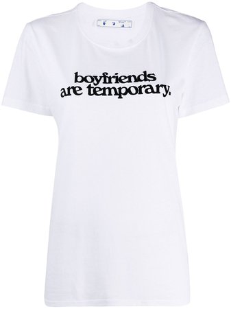 Off-White Slogan Print T-shirt - Farfetch