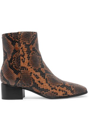 rag & bone | Aslen snake-effect leather ankle boots | NET-A-PORTER.COM