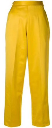 yellow YSL trousers