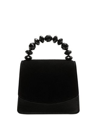 Violeta BY MANGO Leather flap bag