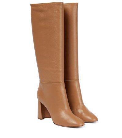 Aquazzura - Portland 85 leather knee-high boots | Mytheresa