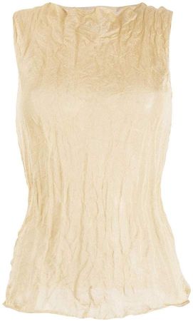 crinkled-effect tank top