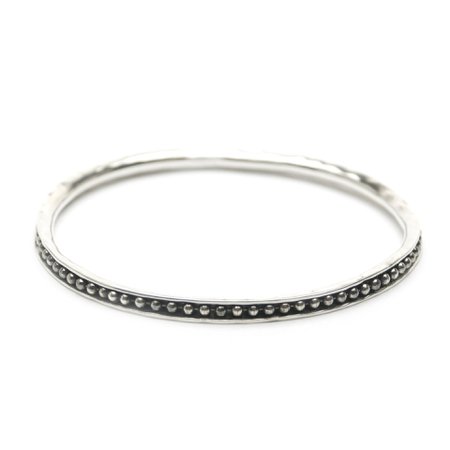 Forged Sterling Bangle with Ball Chain – The Smithery . artist made goods .