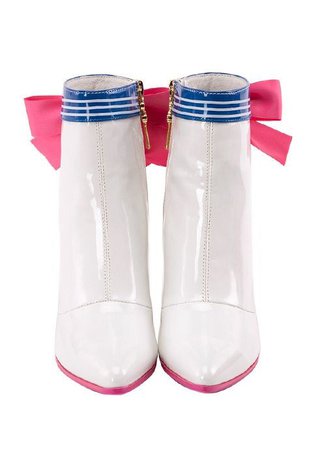 sailor moon white boots