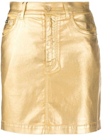 Dolce & Gabbana high-waisted Metallic Skirt - Farfetch