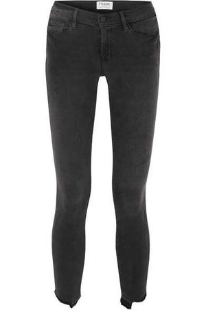 FRAME | Le Skinny De Jeanne Crop distressed mid-rise jeans | NET-A-PORTER.COM