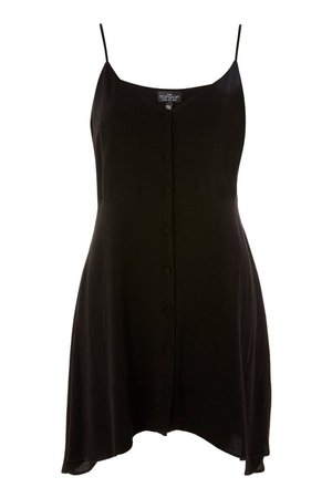 PETITE Button Asymmetric Hem Mini Dress - Topshop USA