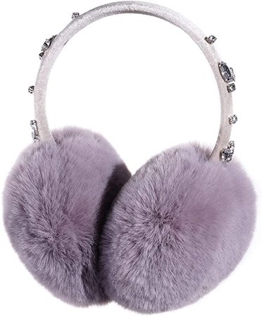 Sami Time Women's Warm Faux Furry Winter Outdoor EarMuffs Foldable Ear Warmer at Amazon Women’s Clothing store