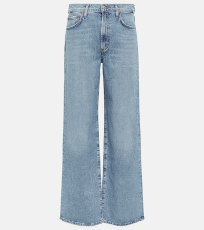 Harper Mid Rise Straight Jeans in Blue - Agolde | Mytheresa