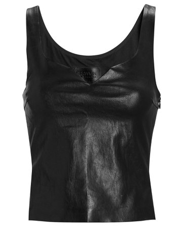 SPRWMN Fitted Leather Tank Top | INTERMIX®