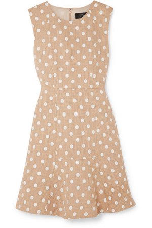 J.Crew | Marcy polka-dot embroidered tweed mini dress | NET-A-PORTER.COM