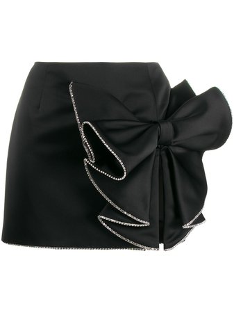 Area Satin Bow Mini Skirt - Farfetch