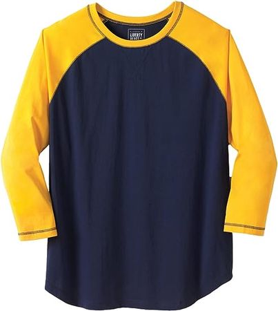 Amazon.com: Liberty Blues Camiseta raglán con cuello redondo grande y alto para hombre de, Multi : Ropa, Zapatos y Joyería