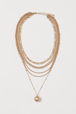 Five-strand Necklace - Gold