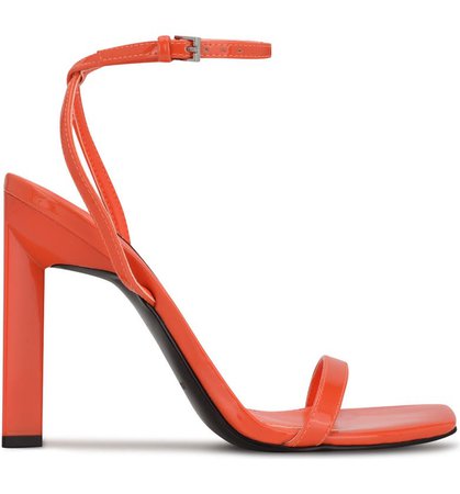 Orange Nine West Ankle Strap Sandal | Nordstrom