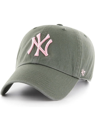 Olive Green and Pink Hat