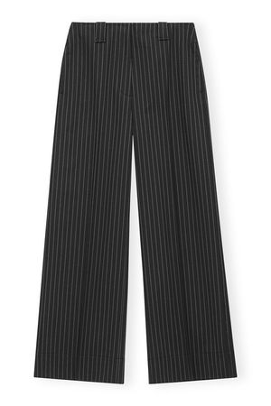 Striped High-waisted Wide Pants | GANNI US
