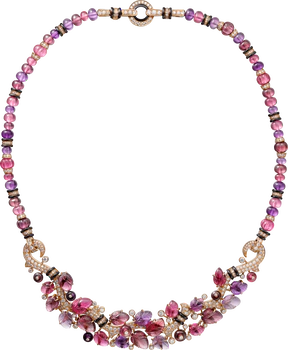 pink purple cartier dia necklace