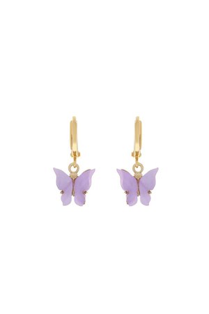 purple butterfly earing