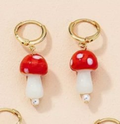 mushrooms earrings