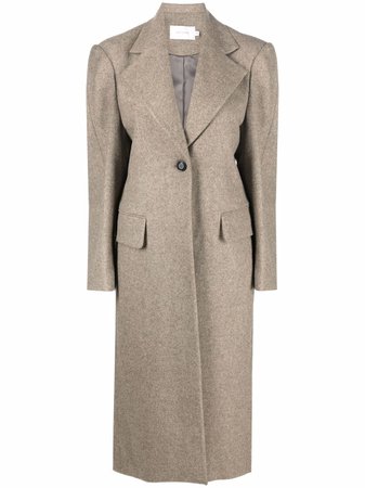 Low Classic curve sleeve buttoned long coat - FARFETCH