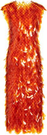 Paco Rabanne Oversized Sequined Midi Dress