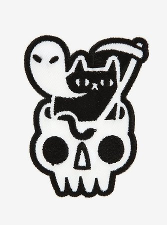 Reaper Cat Skull Ghost Patch