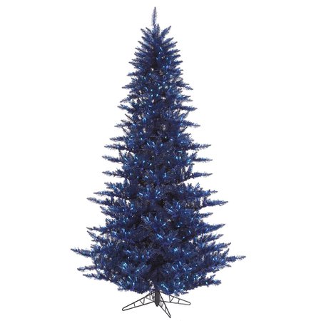 Vickerman 6.5' Navy Blue Fir Artificial Christmas Tree, Blue Dura-lit Incandescent Lights